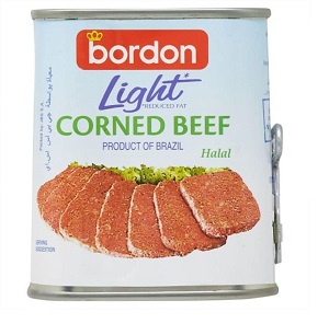 CANNED - BORDON CORNED BEEF LOW FAT 340GR