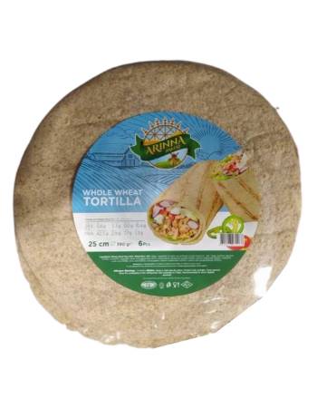 WRAPS - ARINNA TORTILLA WHOLE WHEAT WRAPS 30CM - 18PCS