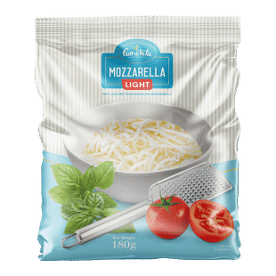 CHEESE - FIOR DI VITA MOZZARELLA SHREDDED LIGHT 180G