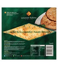BREAD - LEICESTER - GARLIC & CORIANDER NAAN *280GR