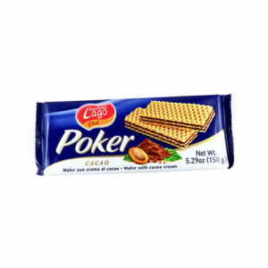 BISCUITS -  LAGO POKER WAFER CHOCOLATE 150GR