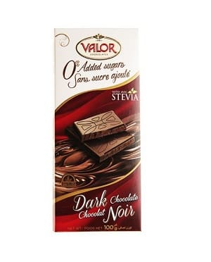 CHOCOLATE - VALOR DARK CHOC - STEVIA 100GR