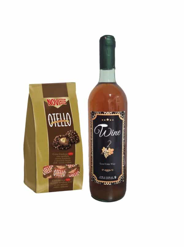 CHOCOLATE - NOVI OTELLO EXTRA FONDENTE 135GR & 1 HOME MADE WINE