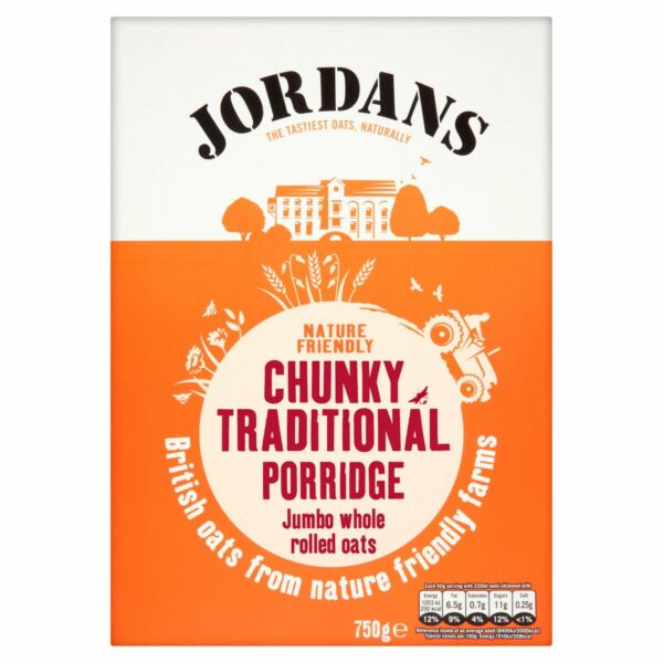CEREAL - JORDANS OATS CHUNKY TRADITIONAL PORRIDGE 750GR