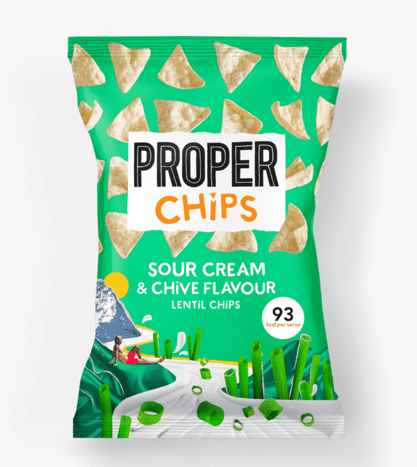 SNACK - PROPERCORN CHIPS - SOUR CREAM & CHIVE