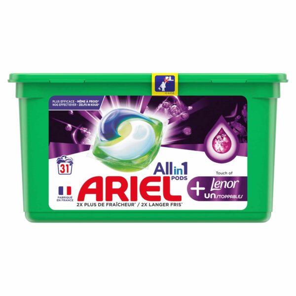 DETERGENT - ARIEL - PODS WITH LENOR - 28 WASHES