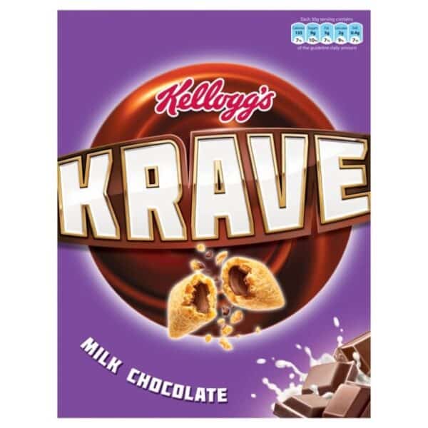 CEREAL - KELLOGG'S KRAVE MILK CHOCOLATE *375GR