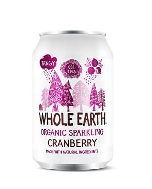 DRINKS - WHOLE EARTH ORGANIC SPARKLING CRANBERRY *330ML