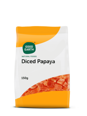 NUTS & DRIED FRUIT – GOOD EARTH DICED PAPAYA *150GR