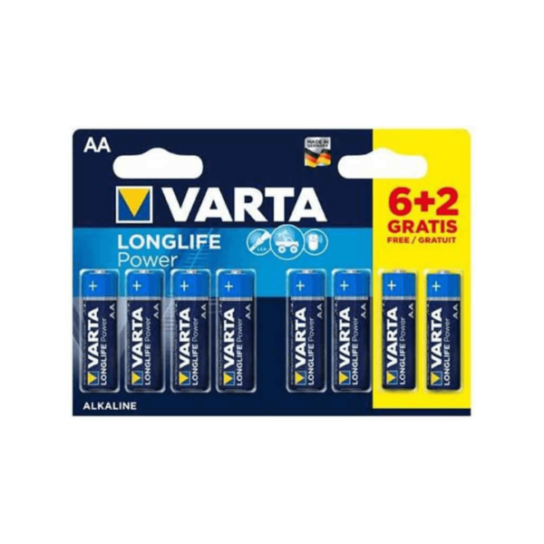 BATTERY - VARTA LONGLIFE 6+2 FREE - AA