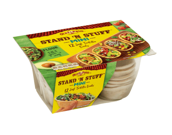WRAPS - OLD EL PASO STAND N STUFF  TORTILLA BOATS *8
