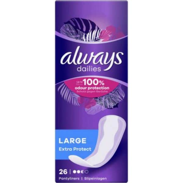 PERSONAL HYGIENE & CARE -  ALWAYS DAILIES LARGE * 26