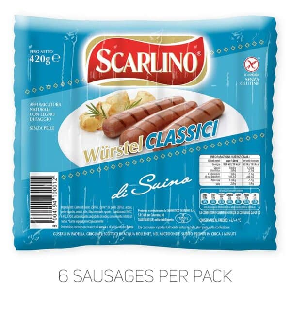 DELI - SCARLINO WURSTEL CLASSIC DI SUINO (PORK) 420GR