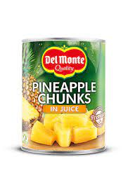 CANNED - DEL MONTE PINEAPPLE CHUNKS IN JUICE *560GR
