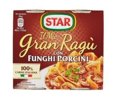 SAUCE - STAR IL MIO GRAN RAGU CON FUNGHI E PORCINI - 2*180GR