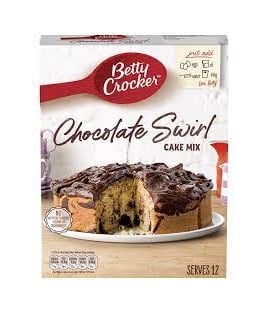 BAKING - BETTY CROCKER CHOCOLATE SWIRL CAKE MIX 425GR