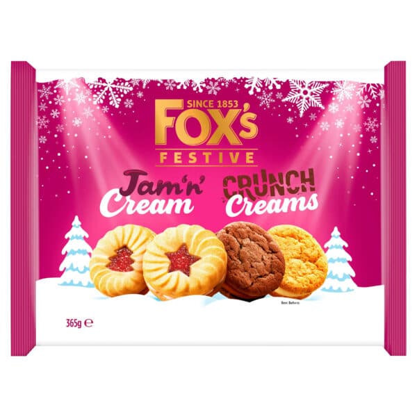 BISCUITS - FOX JAM & CREAM FESTIVE BOX 365GR