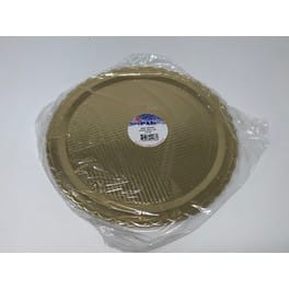 DISPOSABLE KITCHEN WARE – IPAK CAKE BOARD SIDE GOLD *2 - 26CM