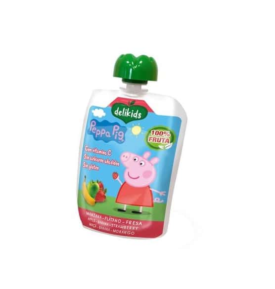 KIDS - PEPPA PIG FRUIT POUCH - APPLE, BANANA & STRAWBERRY