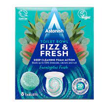 CLEANING - ASTONISH TOILET BOWL FIZZ & FRESH - EUCALYPTUS *8 TABLETS