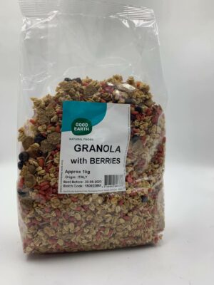 CEREAL GOOD EARTH GRANOLA WITH BERRIES 1KG Mgarr Farms