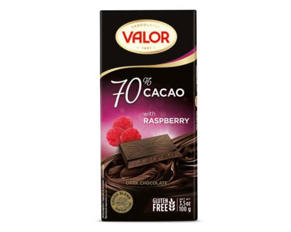 CHOCOLATE - VALOR DARK CHOCOLATE RASPBERRY 70%