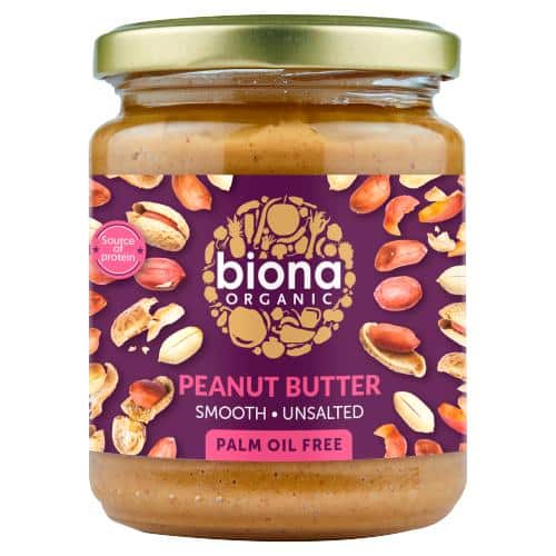BUTTER - BIONA ORGANIC PEANUT BUTTER - CRUNCHY 250GR