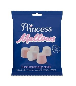 SNACK - PRINCESS MARSHMALLOWS - PINK  & WHITE 200GR FAT FREE