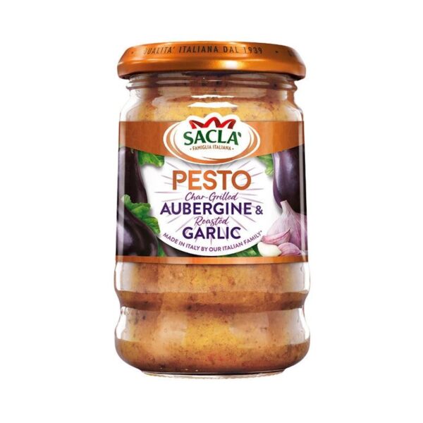 SAUCE - SACLA PESTO AUBERGINE & ROASTED GARLIC 190GR