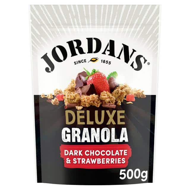 CEREAL JORDANS DELUXE GRANOLA DARK CHOC & STRAWBERRIES 500GR Mgarr