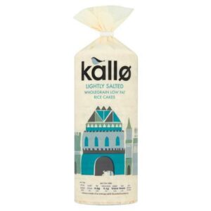 CRACKERS - KALLO LIGHTLY SALTED  WHOLEGRAIN RICE CAKES *130GR