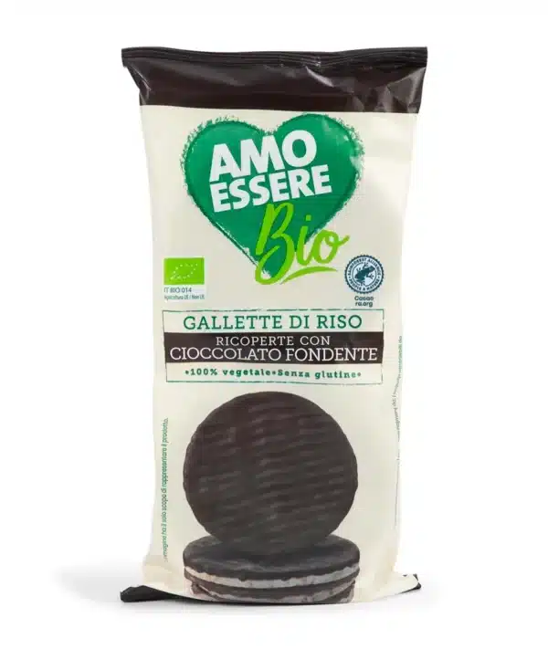 SNACK - AMO ESSERE BIO GALLETTE DI  RISO DARK CHOC *4