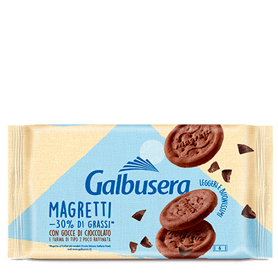 BISCUITS - GALBUSERA MAGRETTI CON  GOCCE DI CIOCCOLATO *6