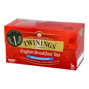 TEA - TWINNINGS ENGLISH BFAST TEA  DECAF *25