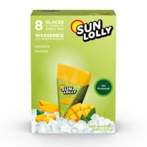 ICE LOLLY - SUN LOLLY MANGO ICE  LOLLEIS FOR FREEZING *8