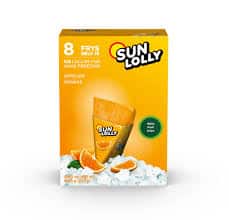 ICE LOLLY - SUN LOLLY ORANGE ICE  LOLLEIS FOR FREEZING *8