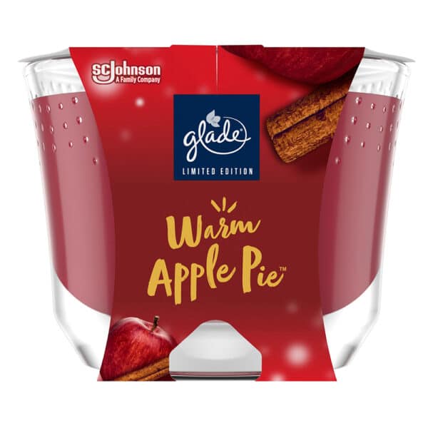 CANDLE - GLADE WARM APPLE PIE CANDLE  204G