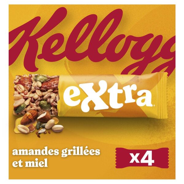 CEREAL BAR - KELLOGG'S EXTRA WITH ROASTED  ALMONDS & HONEY *4