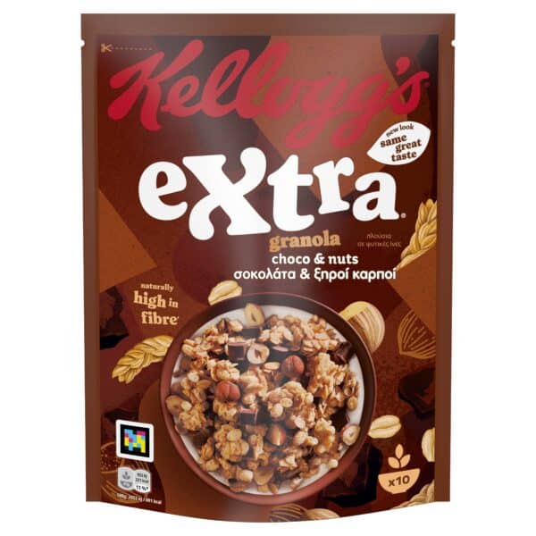 CEREAL - KELLOGG'S EXTRA GRANOLA &  CHOC 450GR