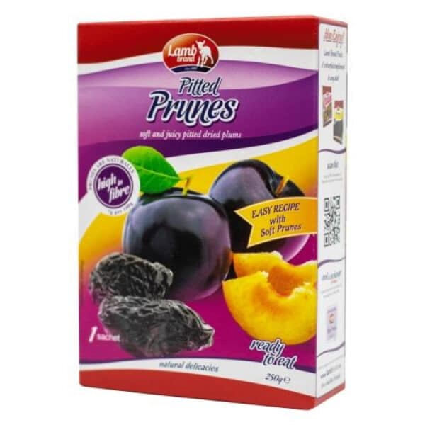 NUTS & DRIED FRUITS - LAMB BRAND PITTED PRUNES  *250GR