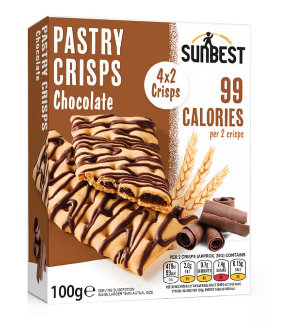 BISUICTS - SUNBEST PASTRY CRISPS  CHOCOLATE *4