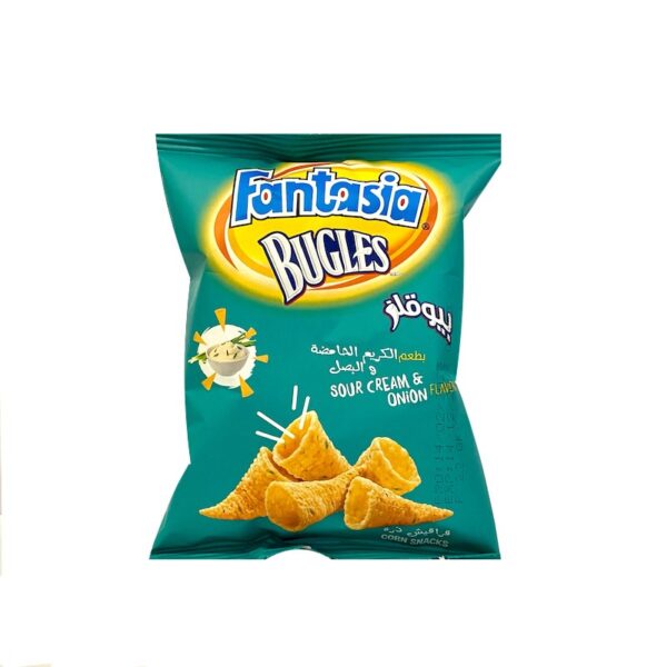 SNACK - BUGLES SOUR CREAM & ONION 150GR