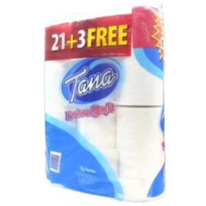TOILET & KITCHEN ROLLS - TANA TOILET PAPER 21+3