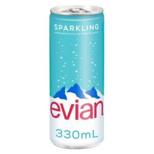 WATER - EVIAN SPARKLING WATER TINS  33CL