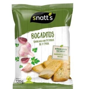SNACK - SNATTS BOCADITOS GARLIC &  PARSLEY 120GR