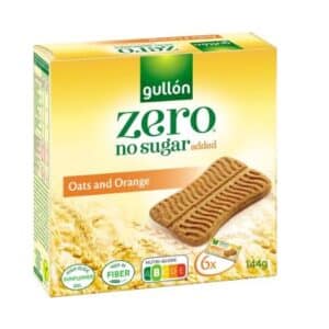 BISCUITS - GULLON ZERO NAS OATS &  ORANGE FLAVOUR BARS  *6