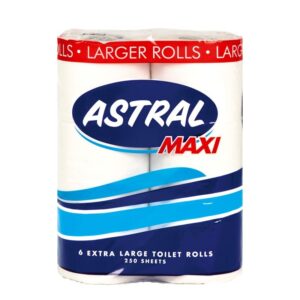 TOILET ROLLS - ASTRAL TOILET ROLLS MAXI *6