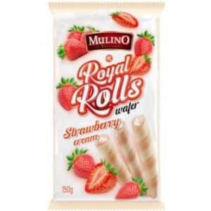 SNACK - MULINO ROLL WAFER STRAWBERRY 150GR