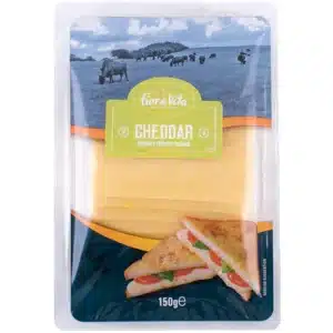 DELI - FDV VEGITERIAN CHEDDAR CHEESE SLICED 150GR
