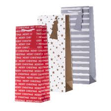 HOUSEHOLD - BOTTLE BAG PLAIN GLD/SLV/RED